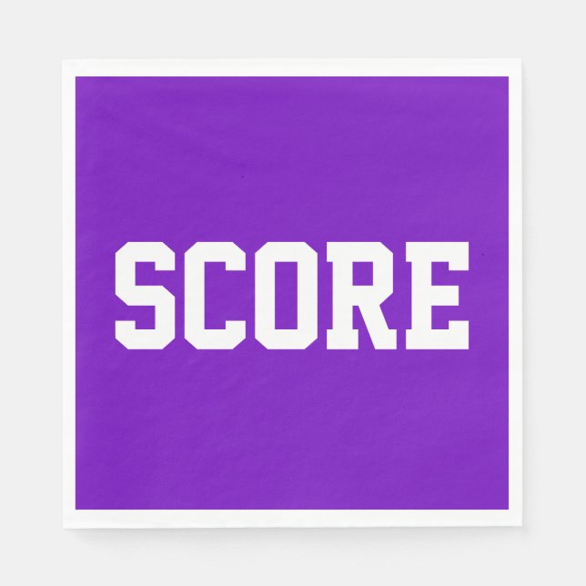 SCORE Fun Sporty White Athletic Text On Bright Red Pappersservett (Framsidan)