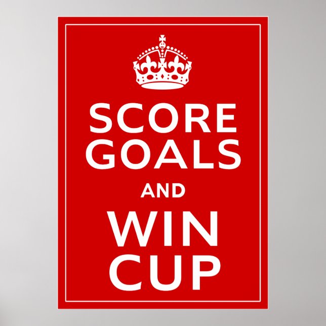 Score Goals och Win Kopp ~ England Footie Poster (Framsidan)