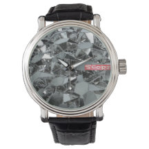 SCORE Manar Vintage Black Leather Strap Watch