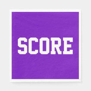 SCORE Roligt Sportigt Vitt Text Mot Ljus Röd Bakgr Pappersservett