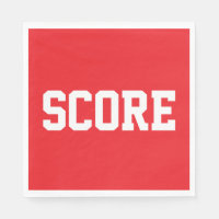 SCORE Roligt Sportigt Vitt Text på Ljus Röd
