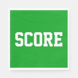 SCORE Sporty White Athletic Text On Bright Green Pappersservett