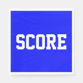 SCORE Sporty White Athletic Text On Royal Blue Pappersservett