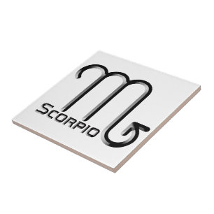 SCORPIO, Abstrakt utformning av Zodiac-signalen. Kakelplatta