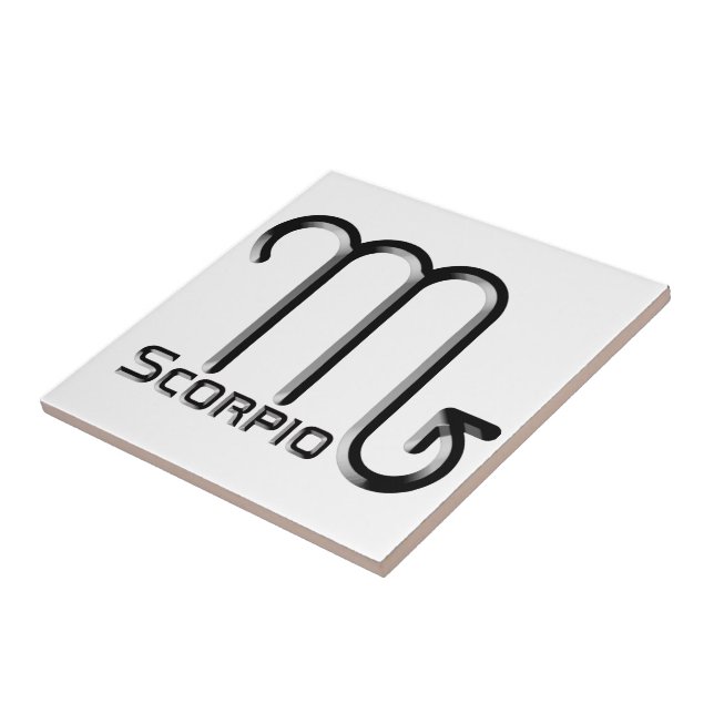 SCORPIO, Abstrakt utformning av Zodiac-signalen. Kakelplatta (Sidan)