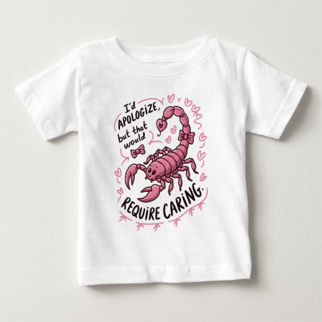 Scorpio Apology Funny Scorpio Quote T Shirt (Framsida)