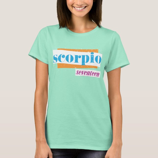 Scorpio Aqua Tee (Framsida)