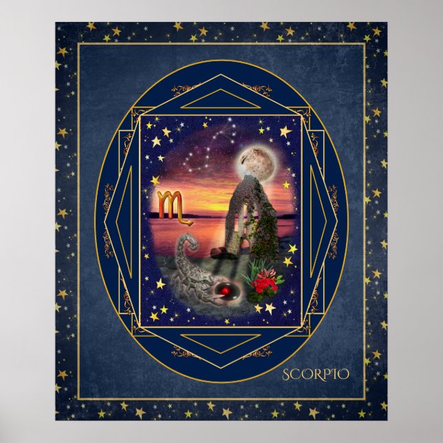 Scorpio Art Collage Poster (Framsidan)