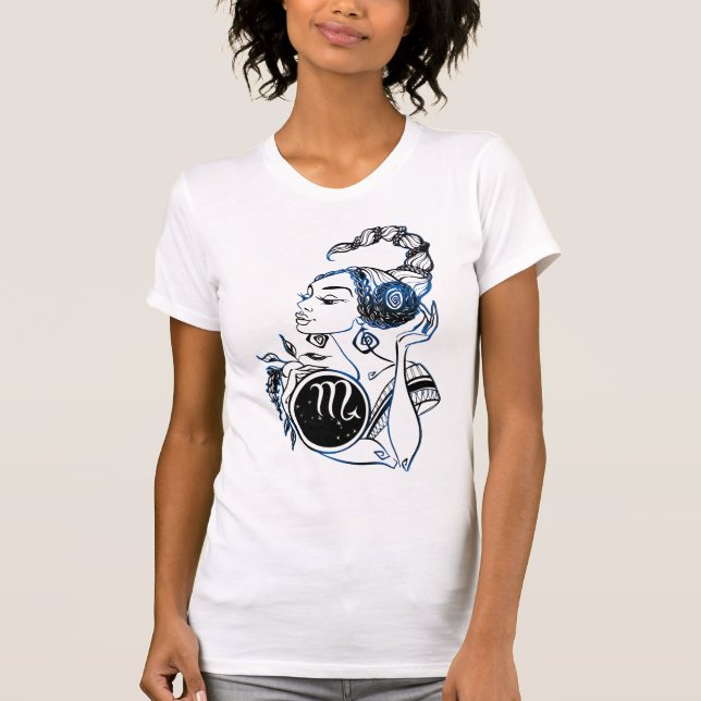 Scorpio Art Deco Dam T Shirt (Framsida)