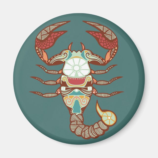 Scorpio Astrological Sign Magnet (Framsidan)