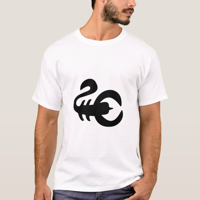 Scorpio Astrological Symbol Sign 5 T Shirt (Framsida)