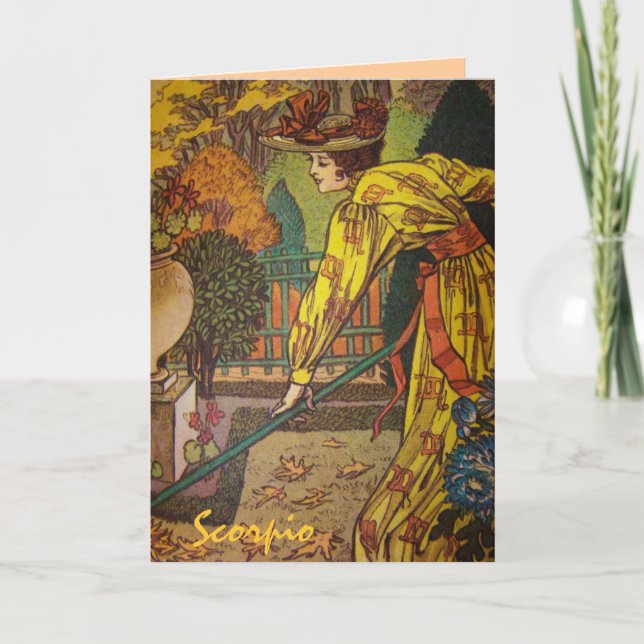 "Scorpio" Astrologiskt Stjärntecken Kort (Framsida)