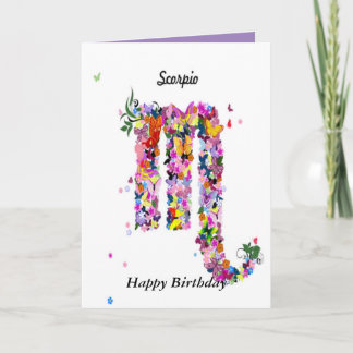 Scorpio Astrology Birthday Card Kort