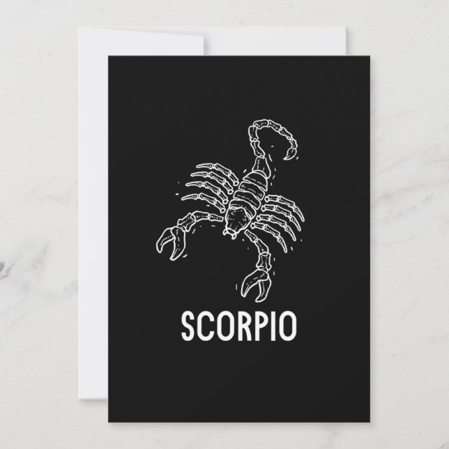 Scorpio Astrology Birthday Gift Zodiac Signs Inbjudningar (Framsida)