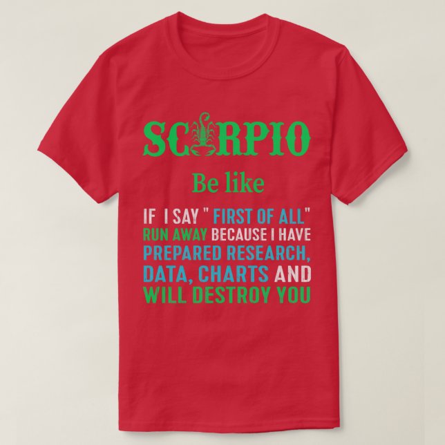 Scorpio astrology gips 4 t shirt (Design framsida)
