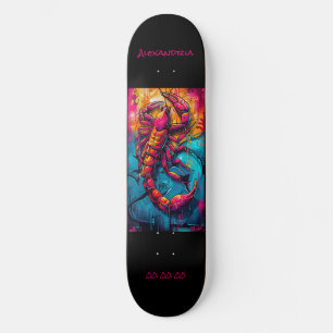 Scorpio Astrology Grafiti Personlig Mini Skateboard Bräda 18,5 Cm