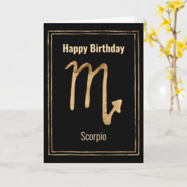 Scorpio astrology guld zodiac Grattis på födelseda Kort