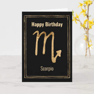 Scorpio astrology guld zodiac Grattis på födelseda Kort