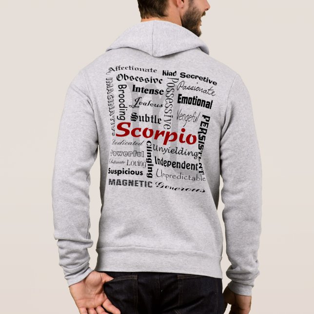 Scorpio Astrology Horoscope Zodiac Traits Collage T Shirt (Baksida)