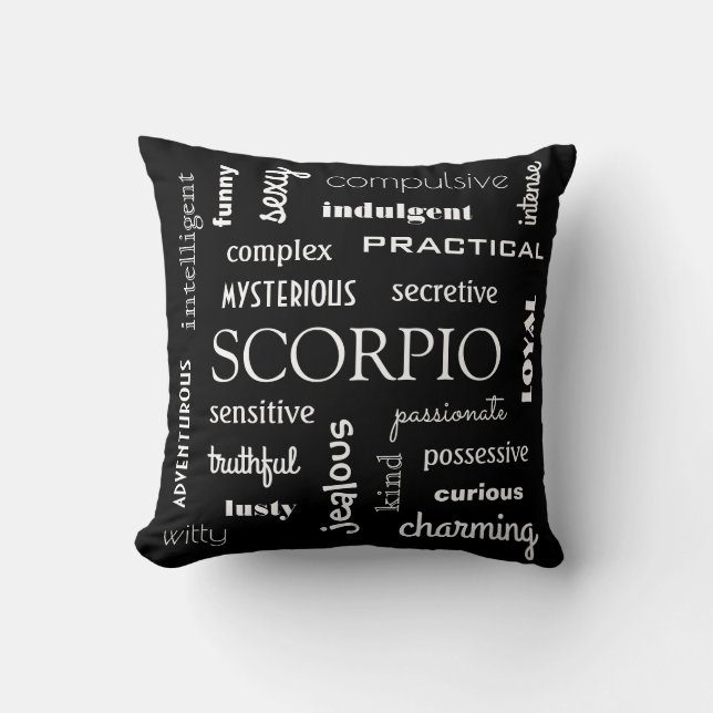 Scorpio Astrology Kudde (Framsida)