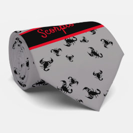 Scorpio Astrology Monogram Grått Black Scorpion Slips
