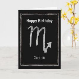 Scorpio astrology silver zodiac Grattis på födelse Kort