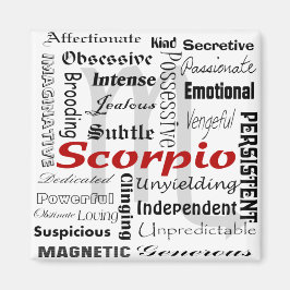 Scorpio Astrology Zodiac Horoscope Collage Mönster Magnet