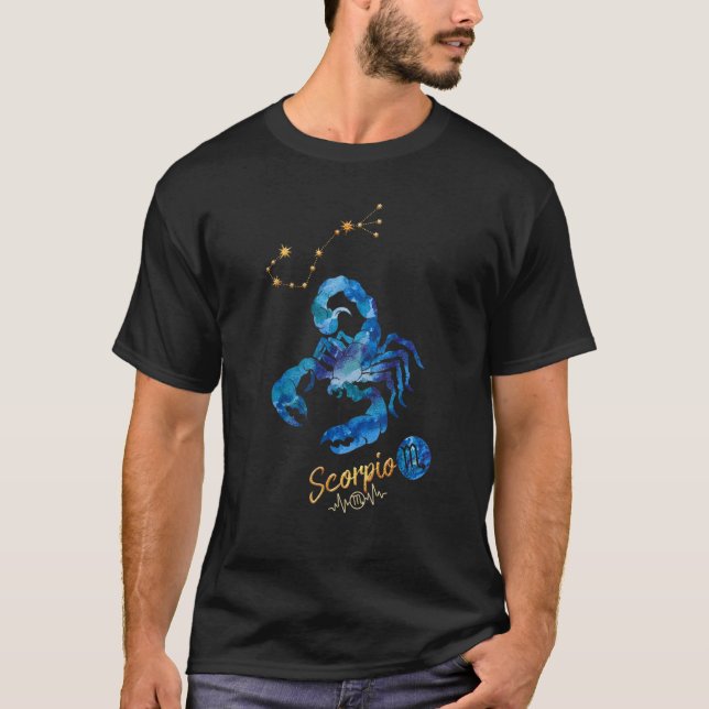 Scorpio Astrology Zodiac Scorpio Namn T Shirt (Framsida)