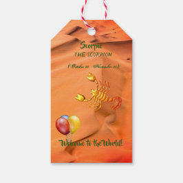 Scorpio Baby Shower - Gift-Märkre Presentetikett