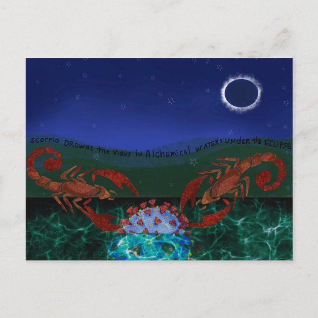 Scorpio besegrar viruset vykort (Framsida)