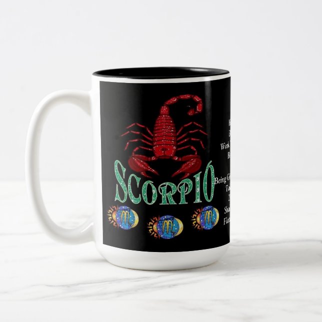 Scorpio Birth Sign Zodiac Mugg (Vänster)