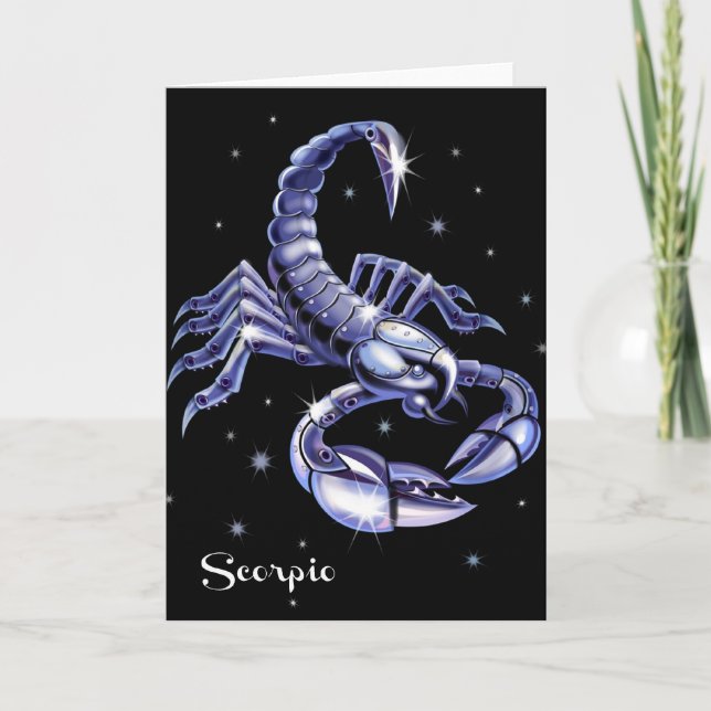 Scorpio Birthday Card Kort (Framsida)