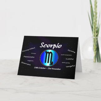 Scorpio Birthday Card Kort