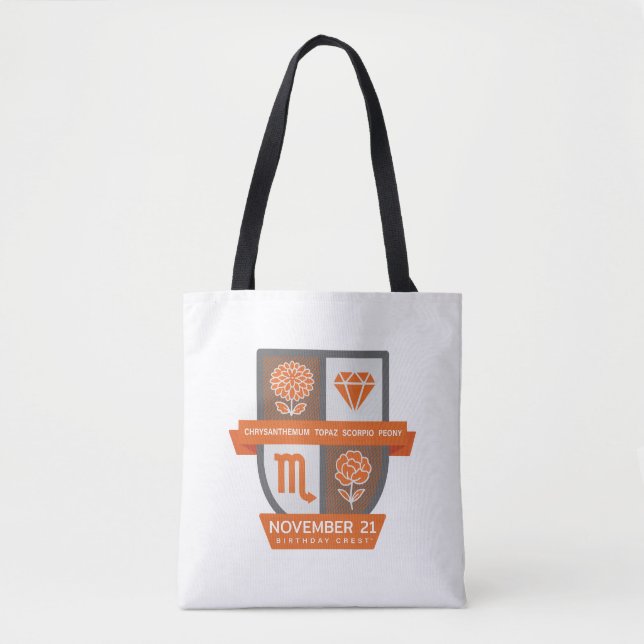 Scorpio Birthday Crest™ for November 1-21 Tygkasse (Framsida)