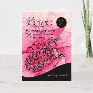 Scorpio Birthday för Hennes okt 24:e och 22:e nove Kort