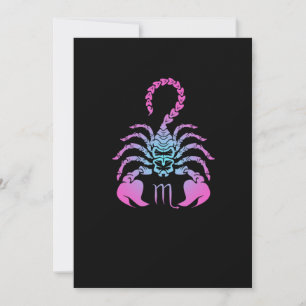 Scorpio Birthday Gift Zodiac Sign Costume Inbjudningar
