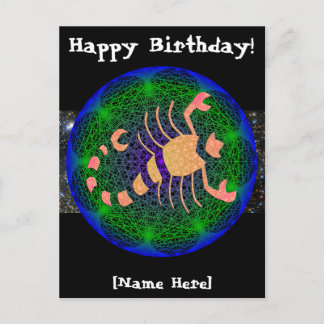 Scorpio Birthday vykort