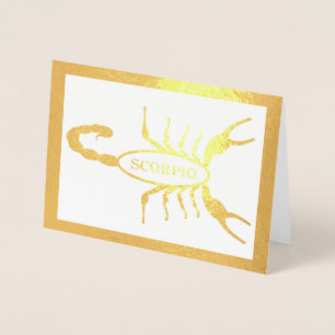 Scorpio Black Scorpion Stjärntecken Anpassningsbar Folierat Kort