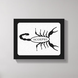 Scorpio Black Scorpion Stjärntecken Canvastryck