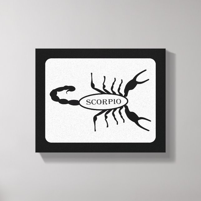 Scorpio Black Scorpion Stjärntecken Canvastryck (Framsida)