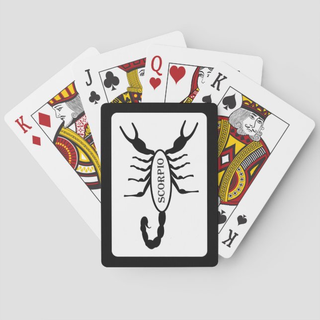 Scorpio Black Scorpion Stjärntecken Casinokort (Baksidan)