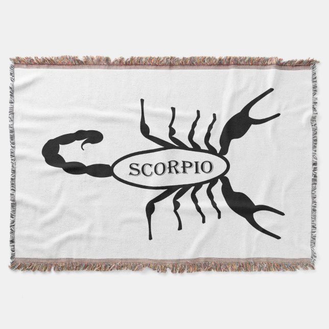 Scorpio Black Scorpion Stjärntecken Filt (Framsidan)