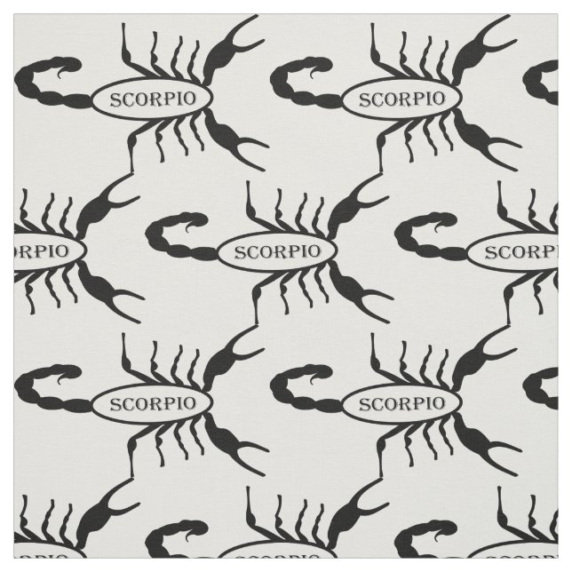 Scorpio Black Scorpion Stjärntecken Tyg (Provkarta)