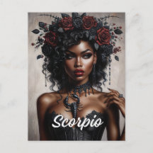 Scorpio Black Woman Scorpion Goth Art