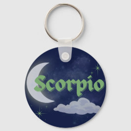 Scorpio Celestial Aesthetic Dreamy Måne Cloud Star Nyckelring