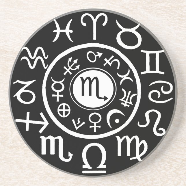 Scorpio Celestial Design Underlägg Sandsten (Framsidan)