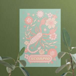 Scorpio Celestial Zodiac Pastel Dreams Wall Arts Poster