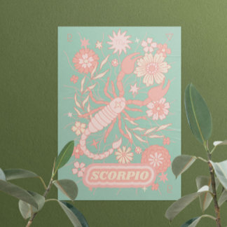 Scorpio Celestial Zodiac Pastel Dreams Wall Arts Poster