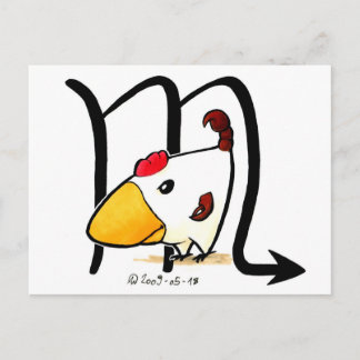 Scorpio Chicken-vykort Vykort