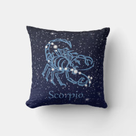 Scorpio Constellation and Zodiac Sign med stjärnor Kudde